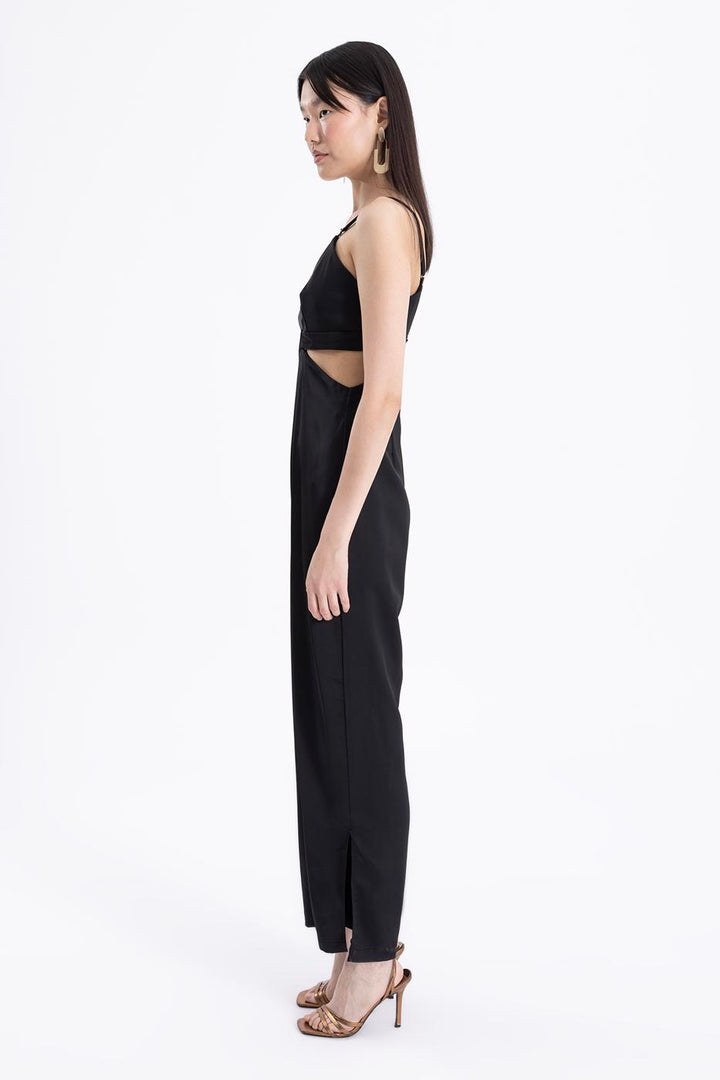 BSL Women Strapped Satin Jumpsuit - Port Orange