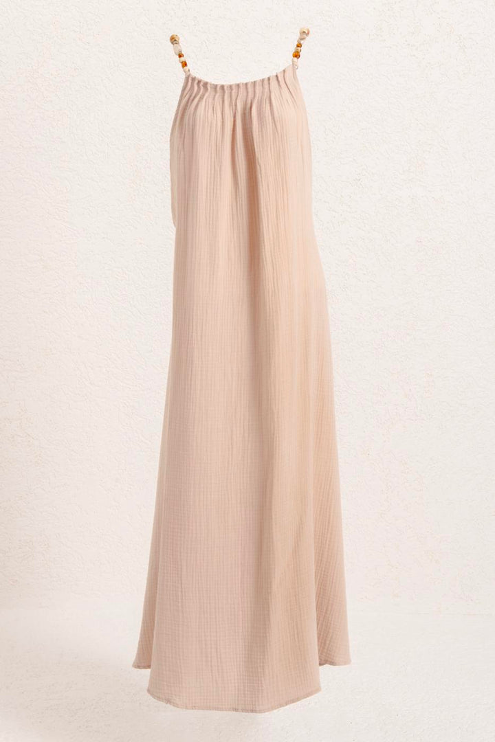 BSL Women Strappy V-Neck Cotton Midi Dress - Detroit
