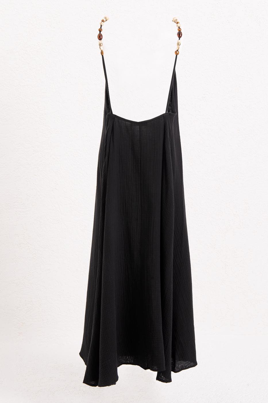 BSL Women Strappy V-Neck Cotton Midi Dress - Bornheim