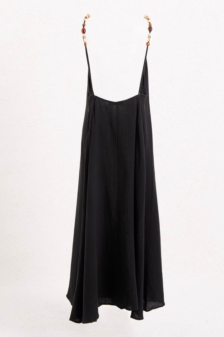 BSL Women Strappy V-Neck Cotton Midi Dress - Bornheim