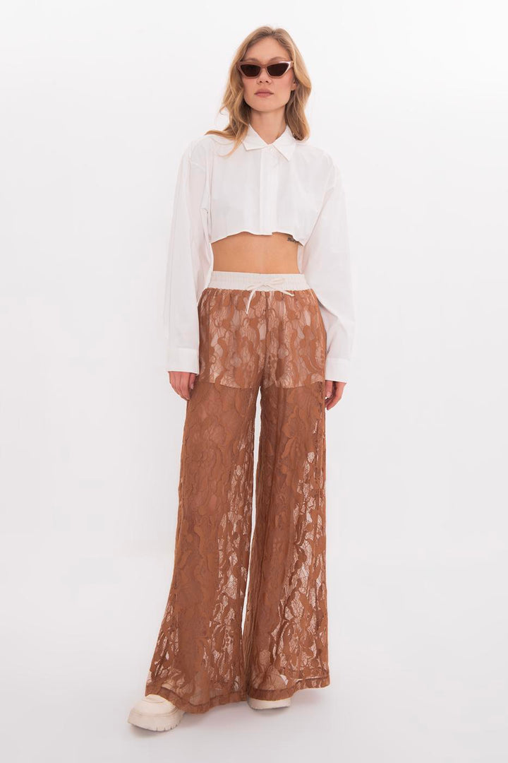 BSL Women Lined Lace Loose Trousers - Koblenz