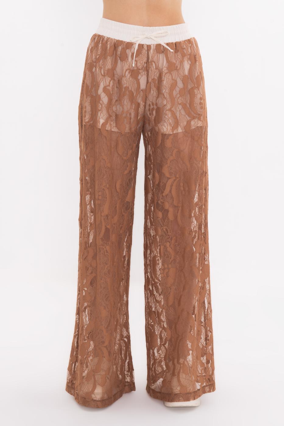 BSL Women Lined Lace Loose Trousers - Koblenz