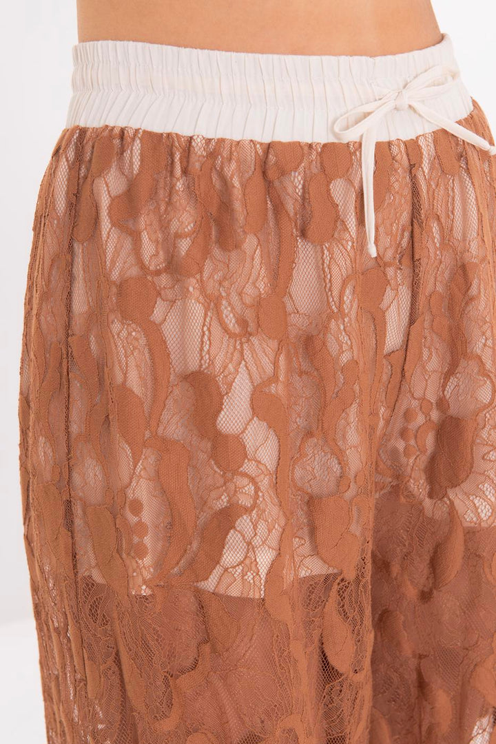 BSL Women Lined Lace Loose Trousers - Koblenz