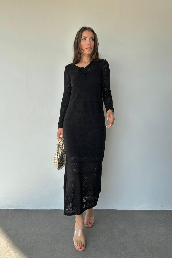 ELS Lined Knit Dress - Black - Leominster