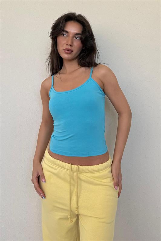 MDX Turquoise Strapped Basic Women's Tank Top MG2094 - Istres