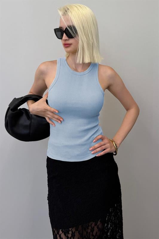 MDX Blue Thick Strapped Regular Fit Basic Tank Top MG2059 - Aylesbury