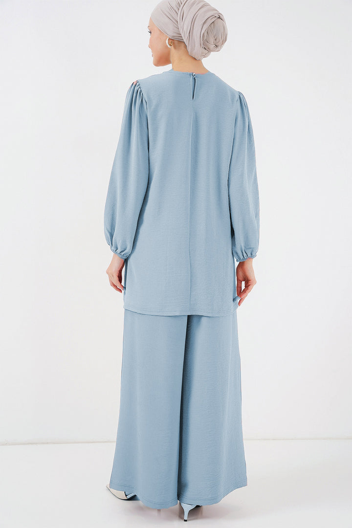 BGD Women Ayrobin Tunic Pants Suit 6712 - Light Blue - Ballarat