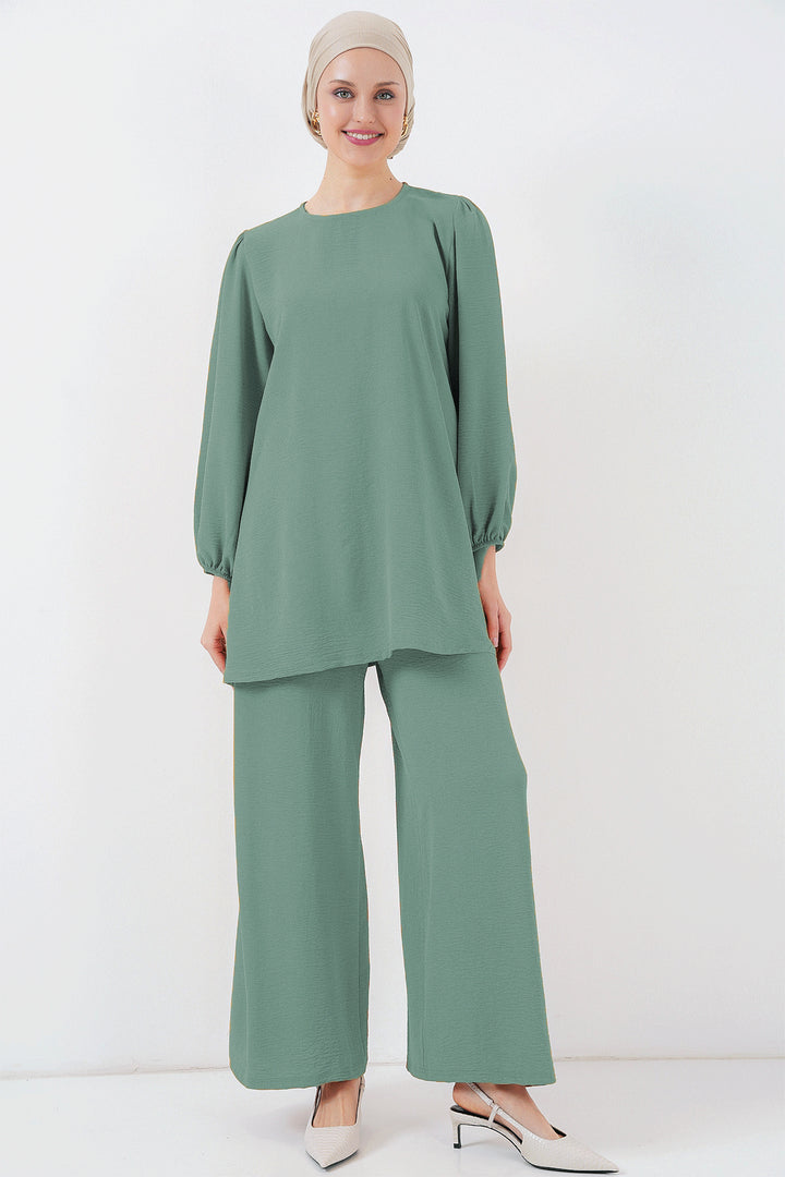 BGD Women Ayrobin Tunic Pants Top Set 6712 - Sage Green - Croydon