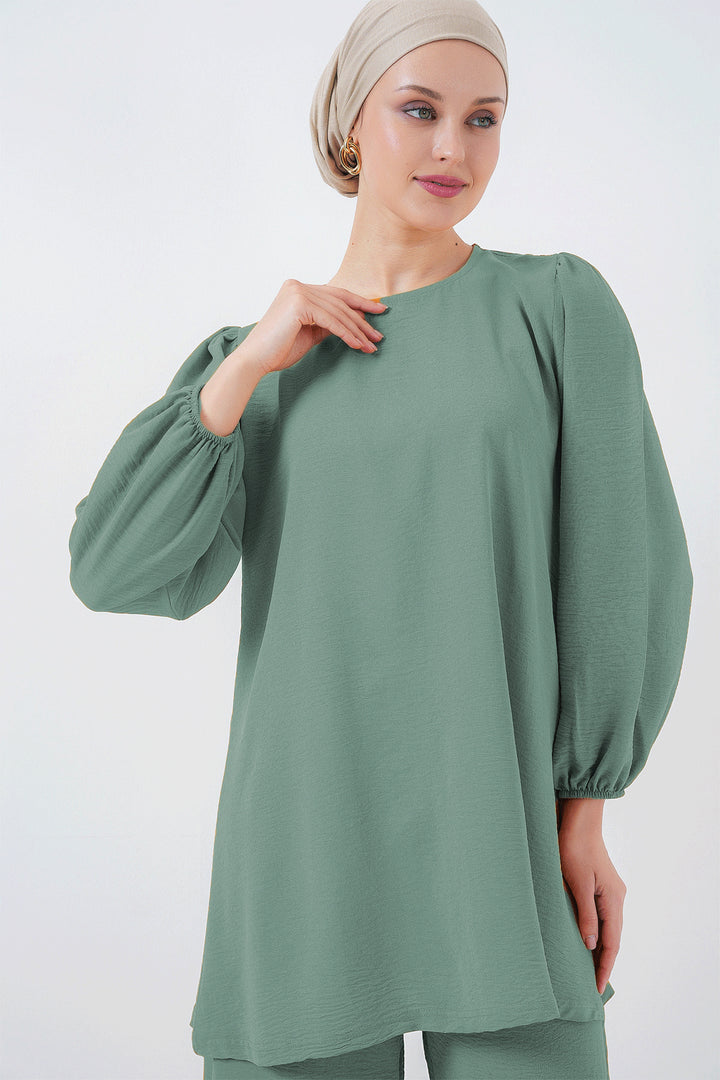 BGD Women Ayrobin Tunic Pants Top Set 6712 - Sage Green - Croydon