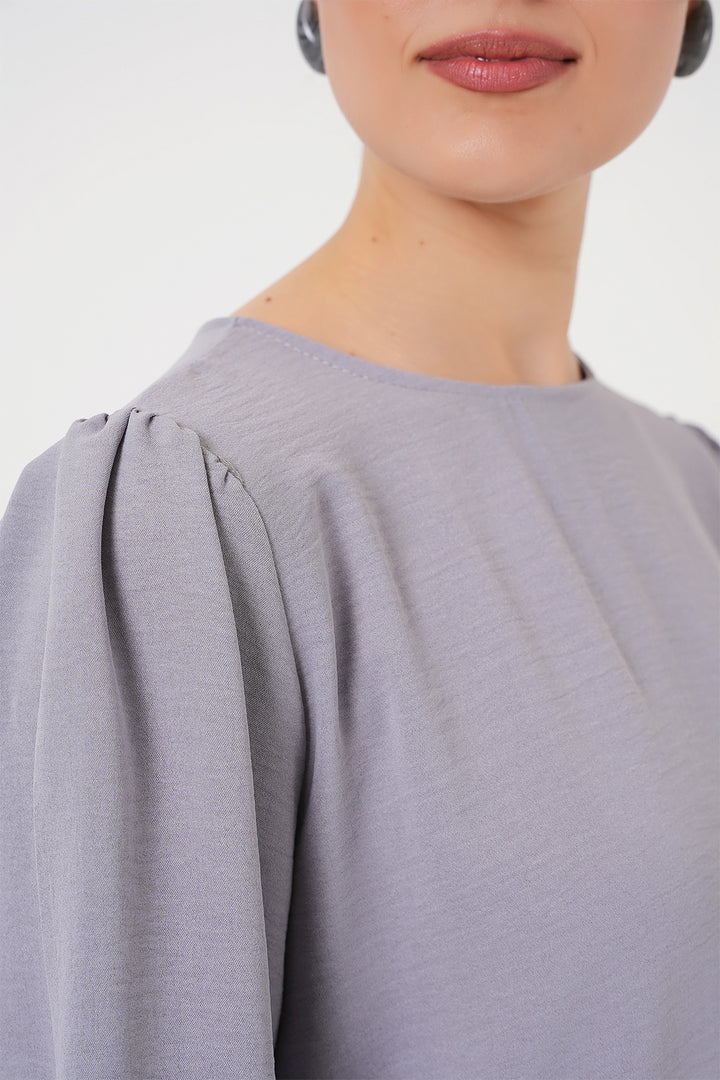 BGD Women Ayrobin Tunic Pants Top Set 6712 - Gray - Graz