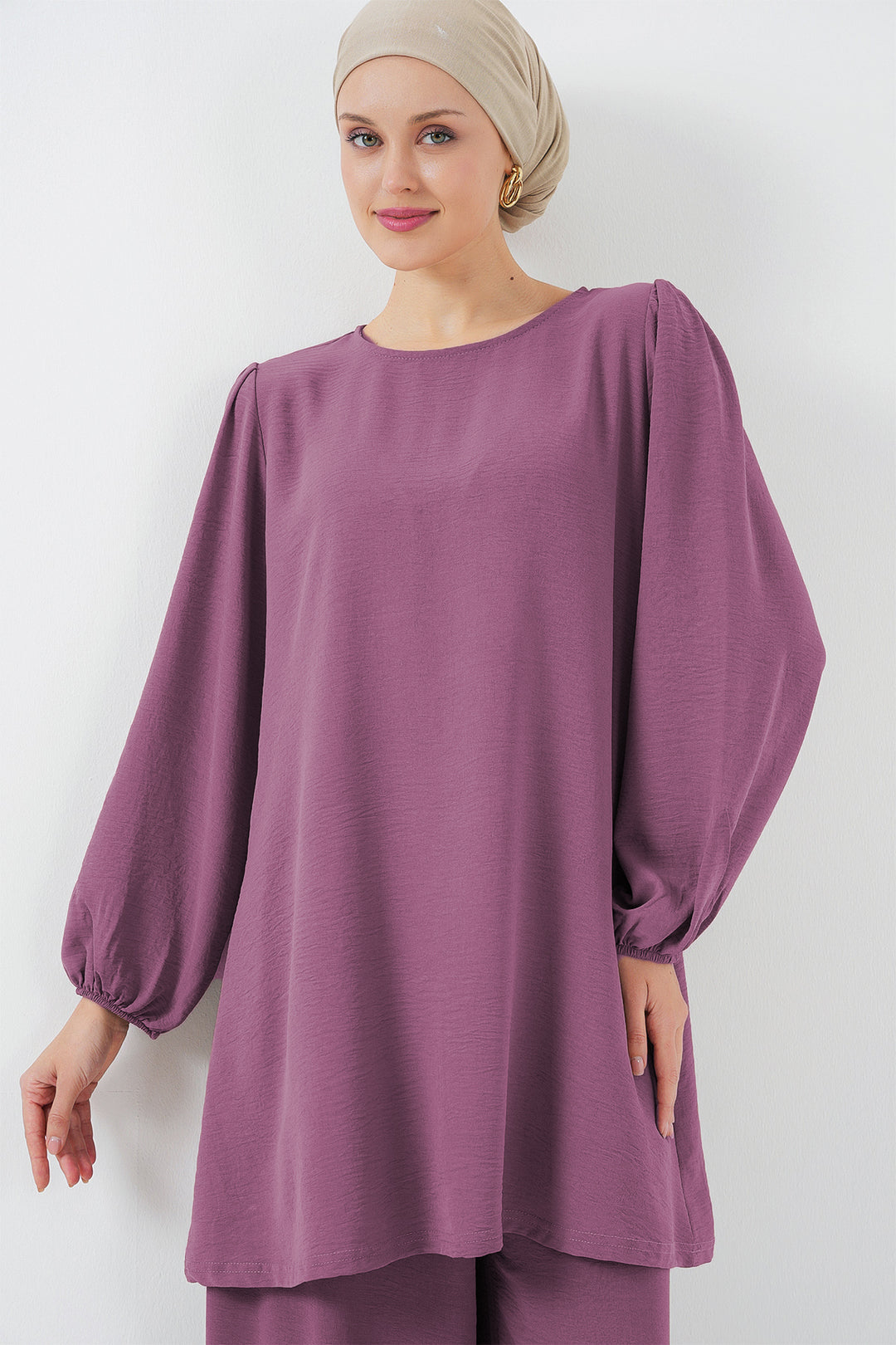 BGD Women Ayrobin Tunic Pants Suit 6712 - Dark Lilac - Turin