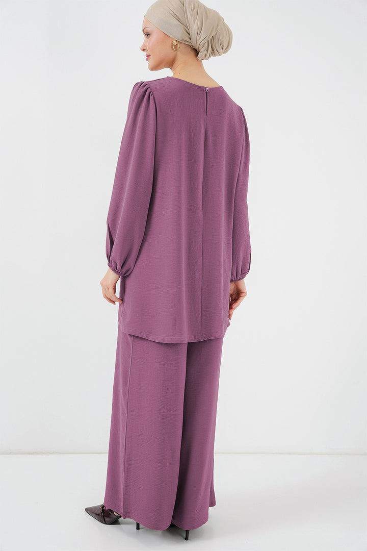 BGD Women Ayrobin Tunic Pants Suit 6712 - Dark Lilac - Turin