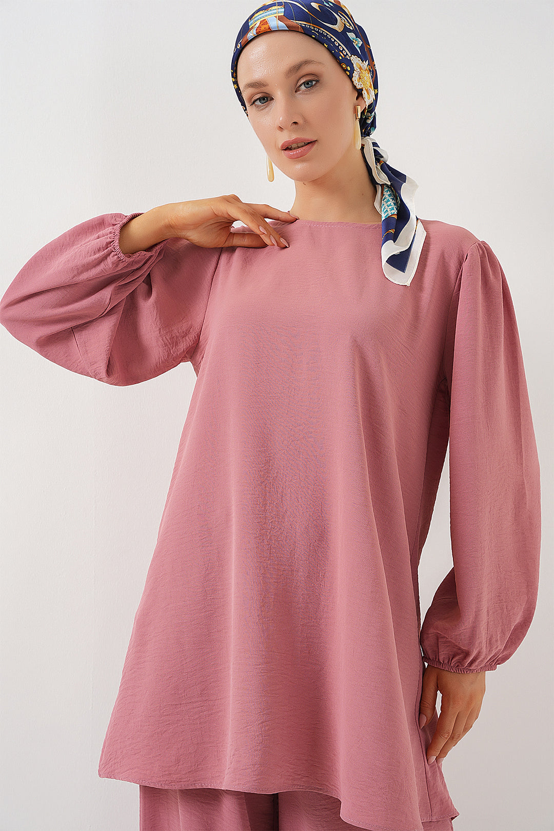 BGD Women Ayrobin Tunic Pants Suit 6712 - Pink - Tepic