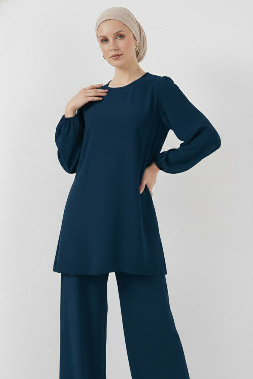 BGD Women Ayrobin Tunik Pantolon Alt Üst Takım 6712 - Petrol - Camarillo