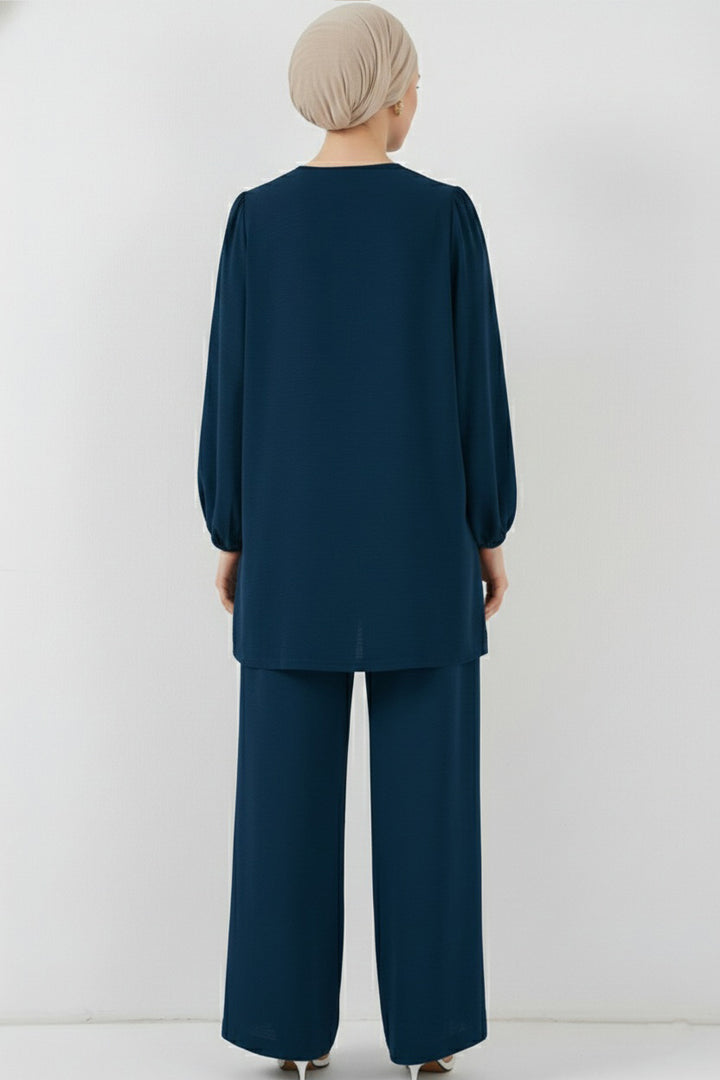 BGD Women Ayrobin Tunik Pantolon Alt Üst Takım 6712 - Petrol - Camarillo