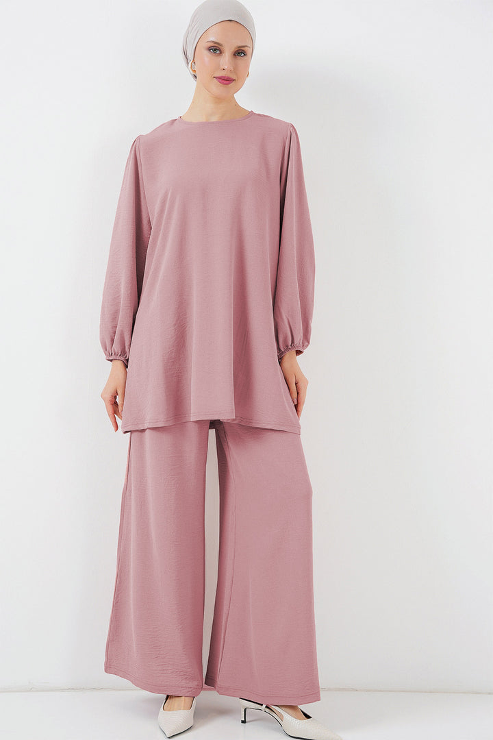 BGD Women Ayrobin Tunic Pants Top Set 6712 - Powder - Guasavito