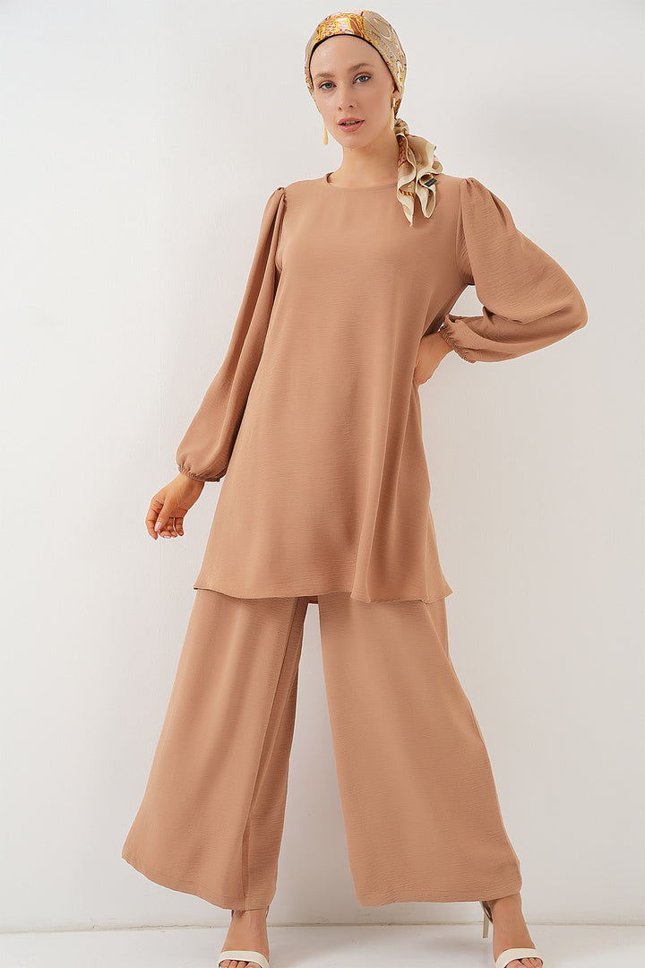 BGD Women Ayrobin Tunic Pants Suit 6712 - Mink - Wauwatosa