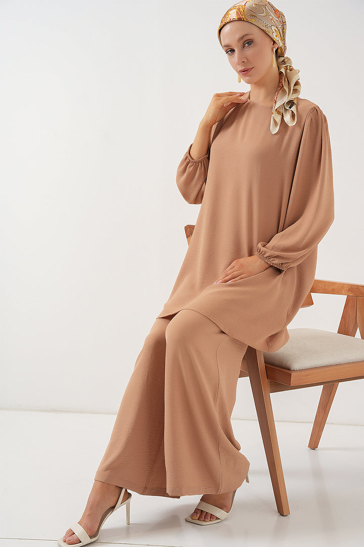 BGD Women Ayrobin Tunic Pants Suit 6712 - Mink - Wauwatosa