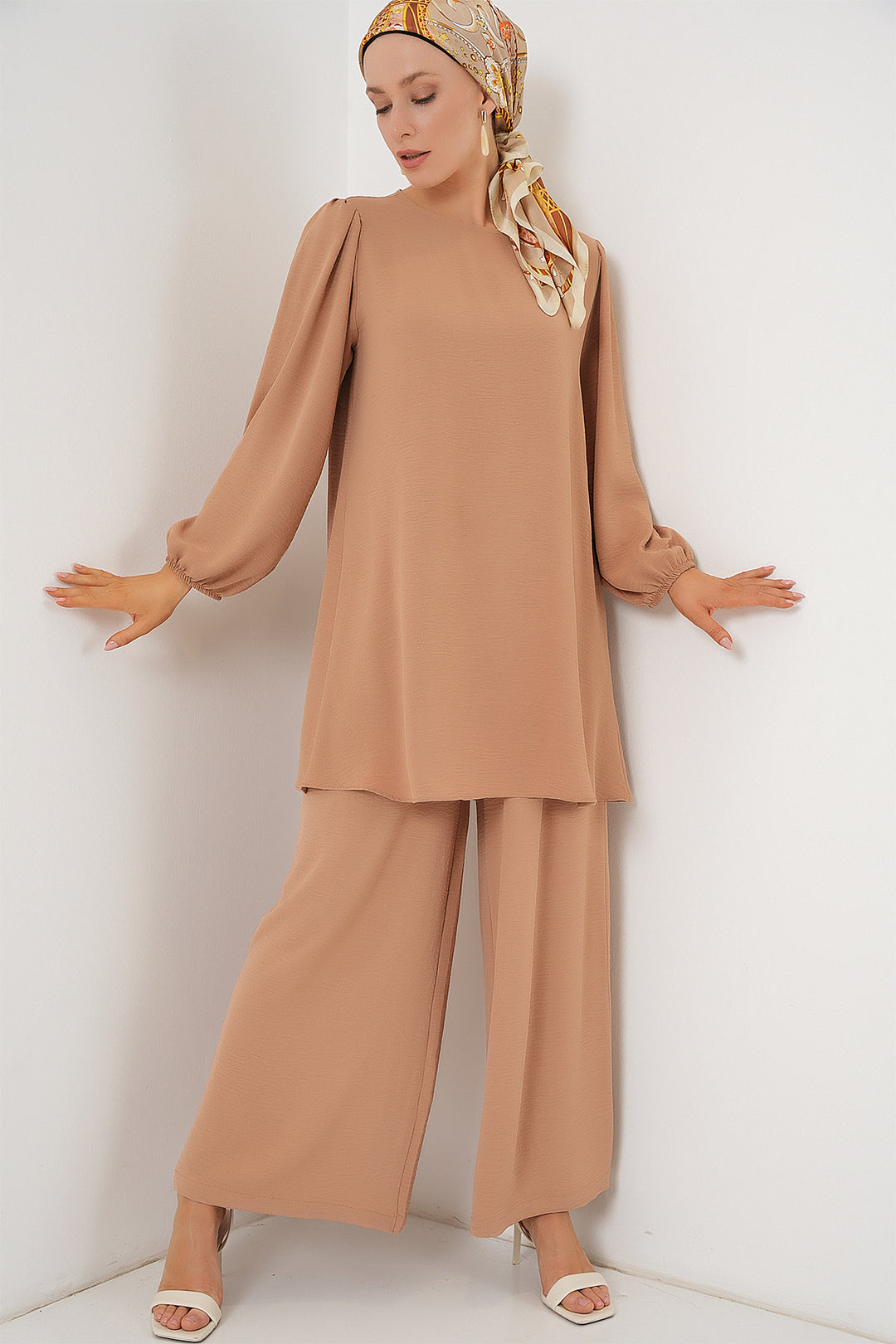 BGD Women Ayrobin Tunic Pants Suit 6712 - Mink - Wauwatosa