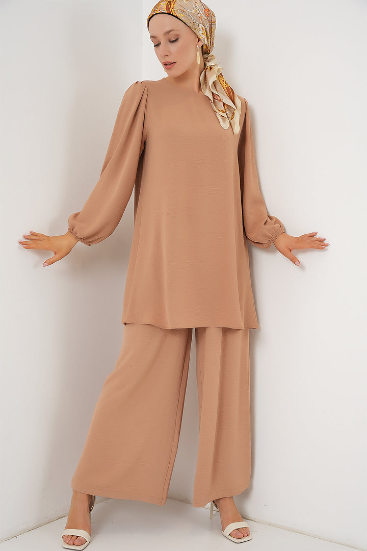 BGD Women Ayrobin Tunic Pants Suit 6712 - Mink - Wauwatosa