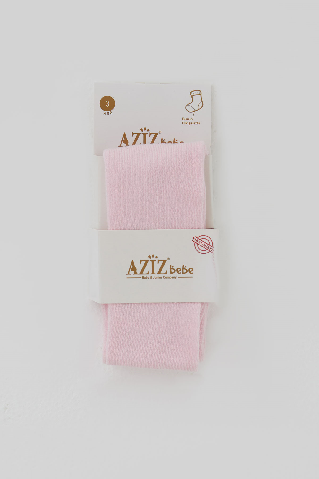 BRE Aziz Bebe Kız Çocuk Külotlu Çorap Basic 3-6 Yaş , Pembe - Guasave