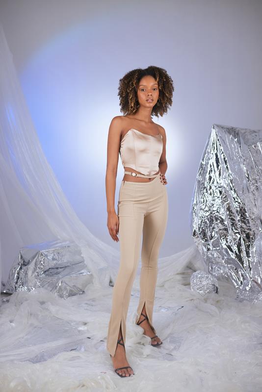 HLLY Women Jewel Pants Beige - San Giorgio a Cremano