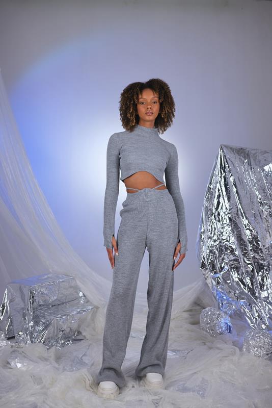 HLLY Women Feels Pants Gray - Umán