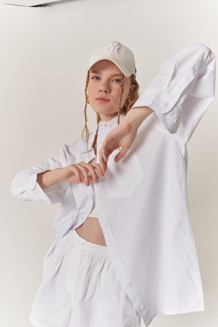 HLLY Women Lips Shirt White - Douglasville
