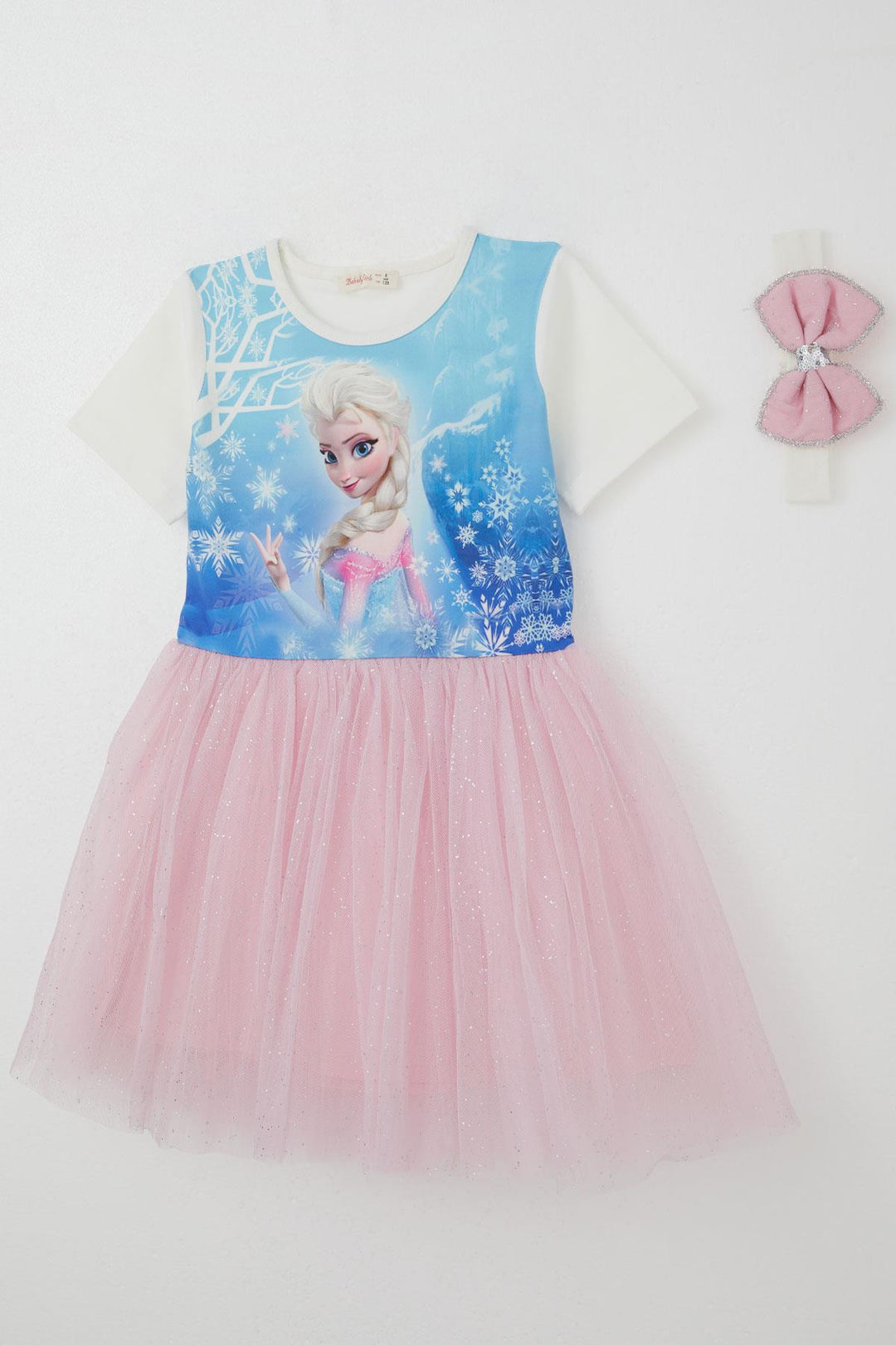 BRE Babely Girl's Dress Snow Queen Elsa Printed 50 Years, Blue - Kassel
