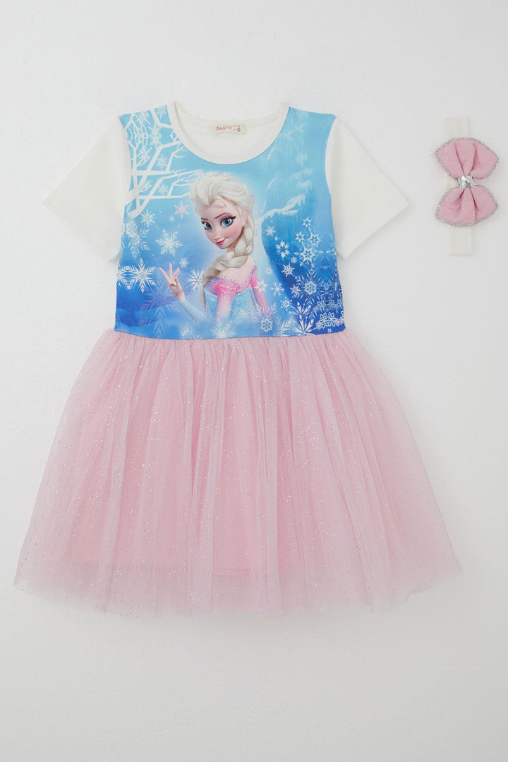 BRE Babely Girl's Dress Snow Queen Elsa Printed 50 Years, Blue - Kassel