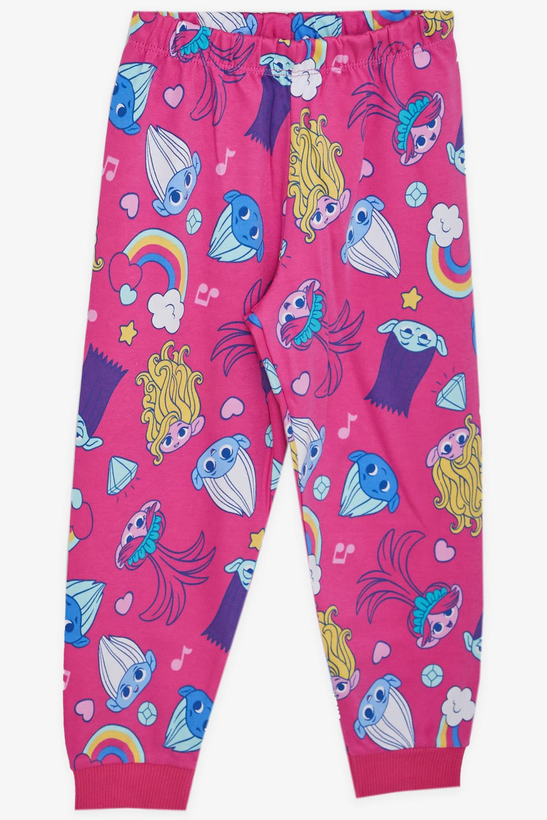 BRE Babely Girl Child Pajama Set Smurf Patterned 1-4 Years, Fuchsia - Toluca
