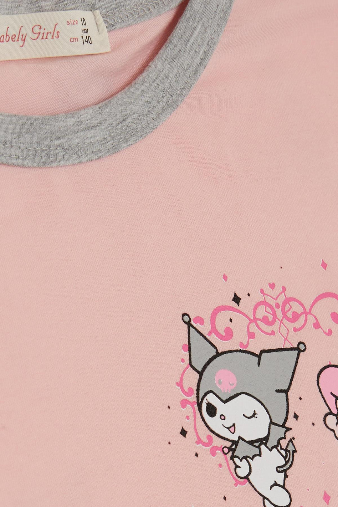 تي شيرت BRE Babely للفتيات الصغيرات مطبوع عليه شخصية كرتونية Kuromi & My Melody 96 عامًا، وردي - مدينة يوبا