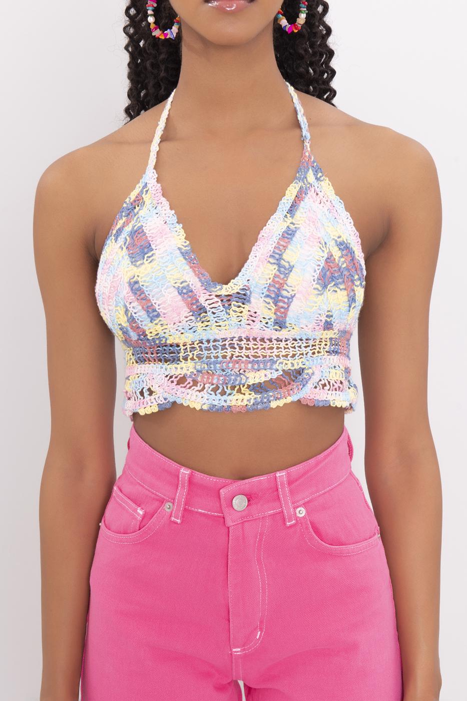 BSL Women Strapped Knit Crop Top - Galaţi
