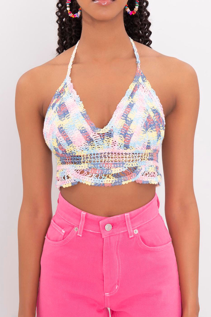 BSL Women Strapped Knit Crop Top - Galaţi
