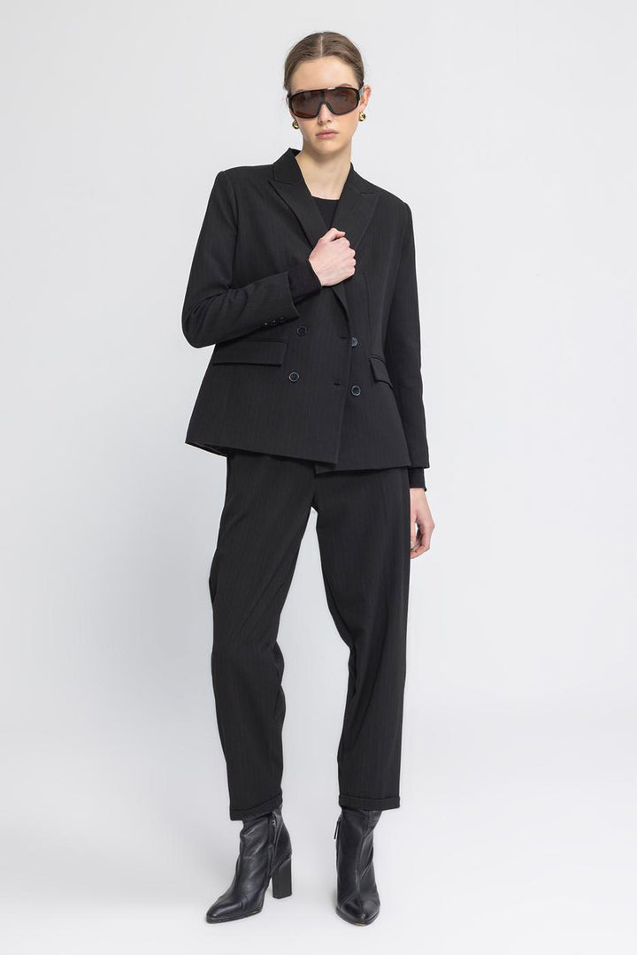 BSL Women Baggy Fabric Trousers - Stonecrest