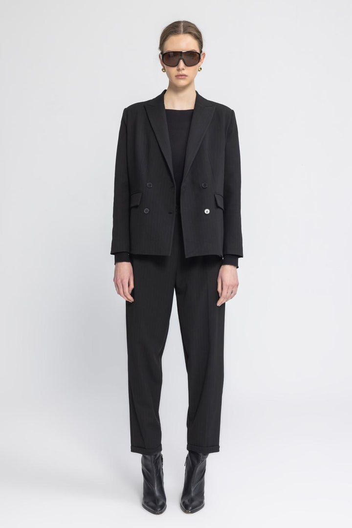 BSL Women Baggy Fabric Trousers - Stonecrest