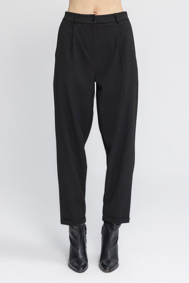 BSL Women Baggy Fabric Trousers - Stonecrest