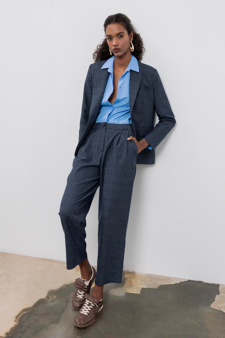 BSL Women Baggy Fabric Trousers - Braga