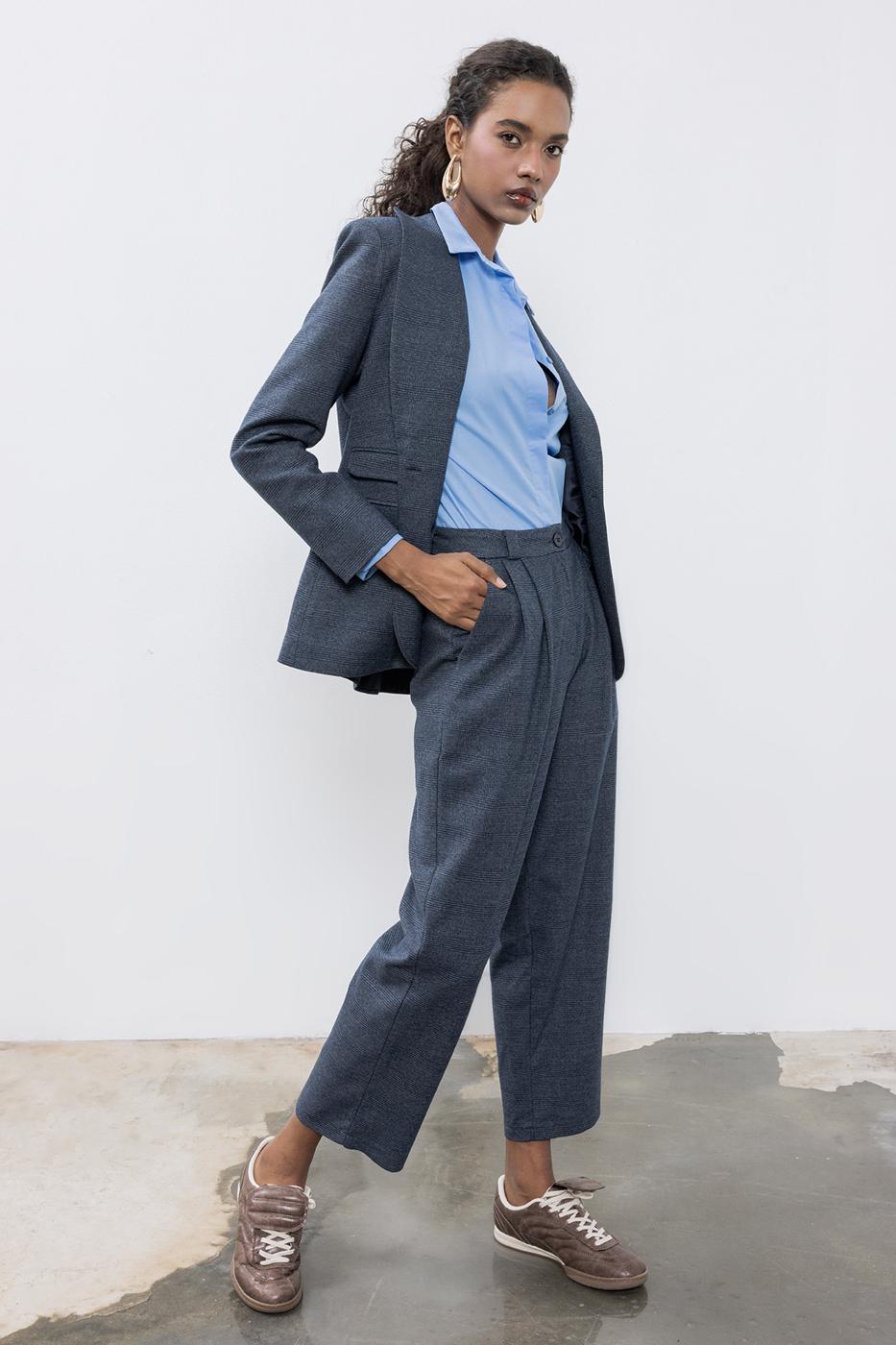 BSL Women Baggy Fabric Trousers - Braga