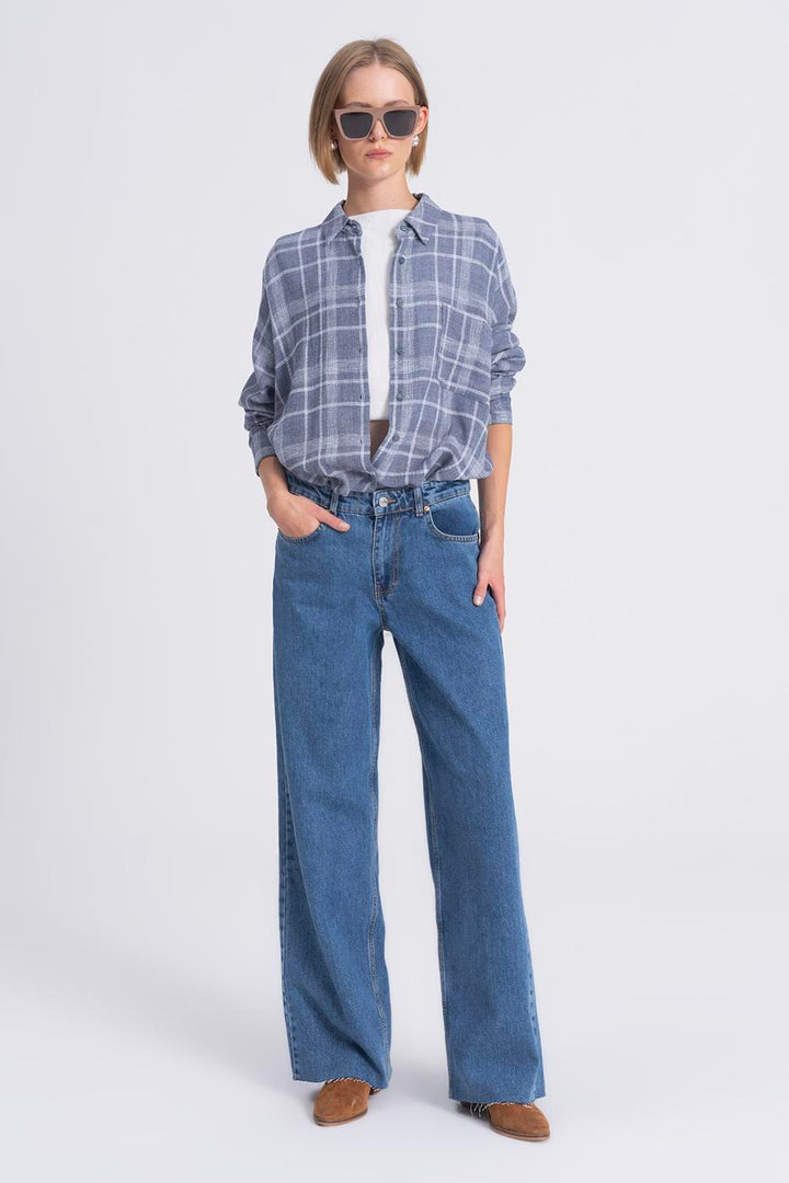 BSL Women Baggy Normal Waist Denim Trousers - Ciudad General Escobedo