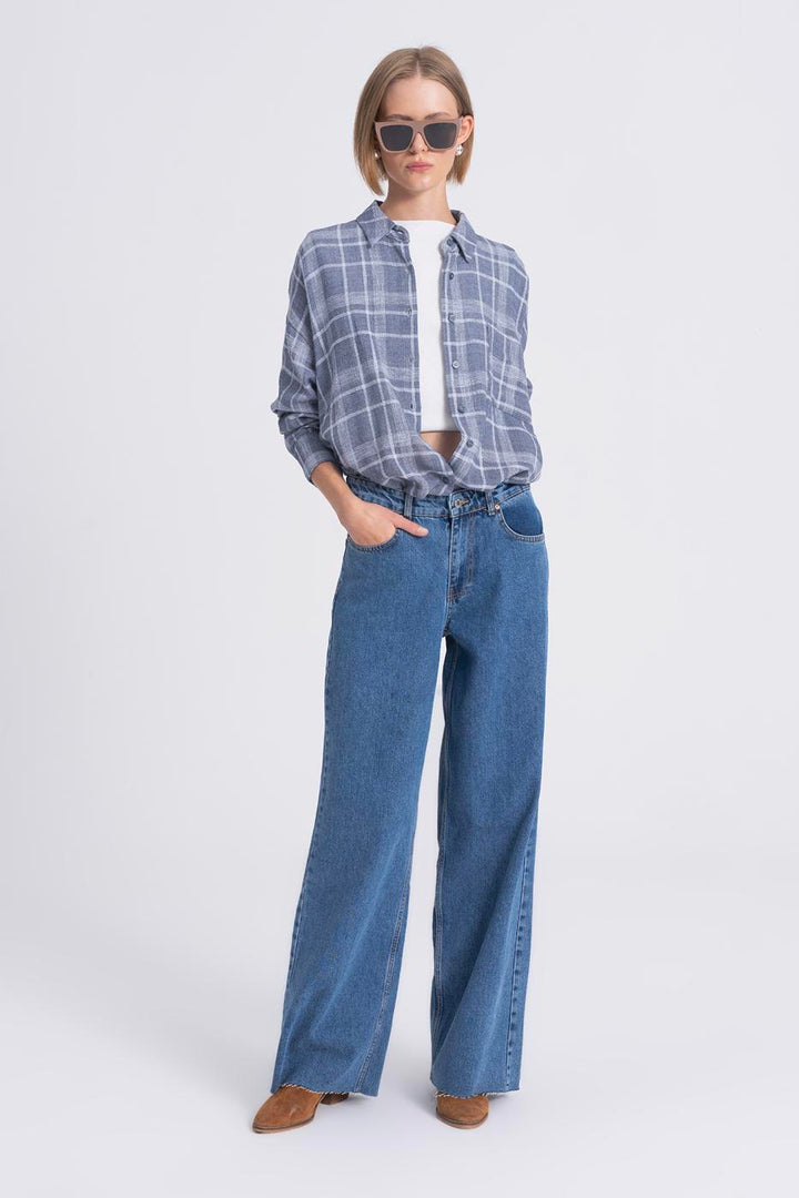 BSL Women Baggy Normal Waist Denim Trousers - Ciudad General Escobedo