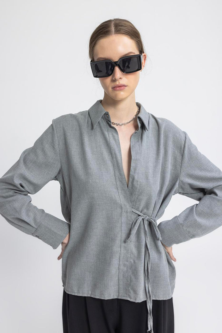 BSL Women Tie Detailed Shirt - Baton Rouge