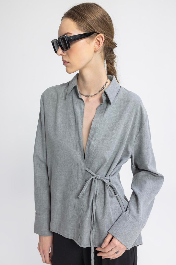 BSL Women Tie Detailed Shirt - Baton Rouge