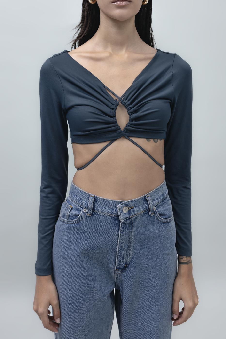 BSL Women Tie Detailed Crop Top - Winsford