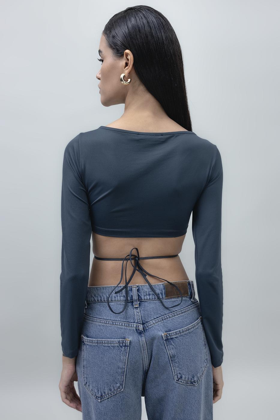 BSL Women Tie Detailed Crop Top - Winsford