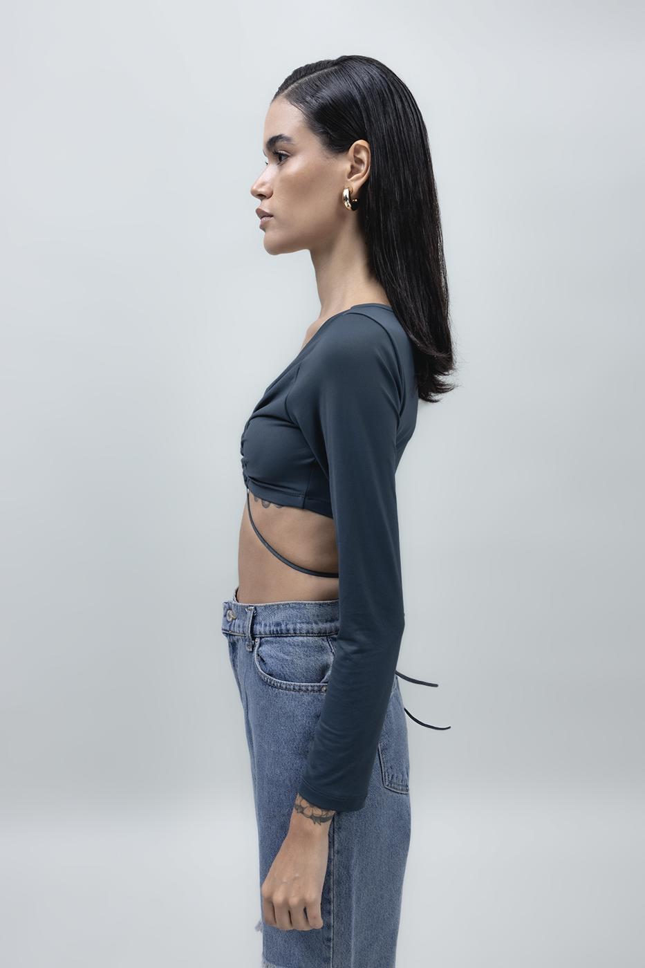 BSL Women Tie Detailed Crop Top - Winsford