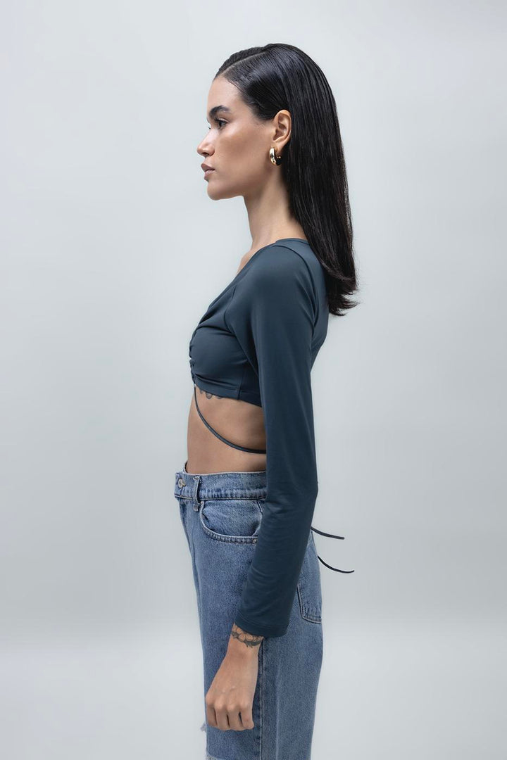 BSL Women Tie Detailed Crop Top - Winsford