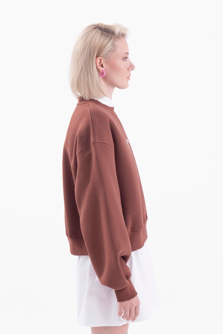 BSL Women Printed basic crop sweatshirt - St. Cloud