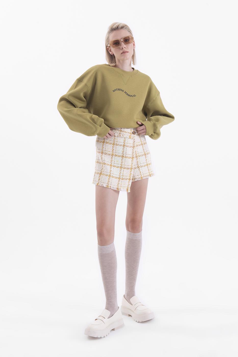 BSL Women Printed basic crop sweatshirt - Whitby