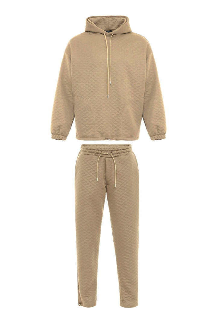 ANT Diamond Patterned Oversize Men's Tracksuit Set - Greenacres